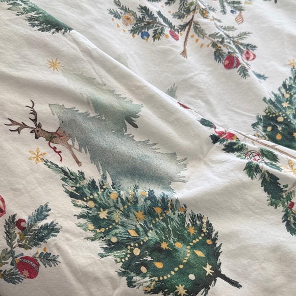Pottery Barn CHRISTMAS IN THE COUNTRY King Size Christmas Sheets - Picture 5 of 17